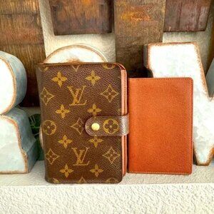 LOUIS VUITTON MONOGRAM CANVAS PORTE PAPIER ZIPPER WALLET AND ID HOLDER